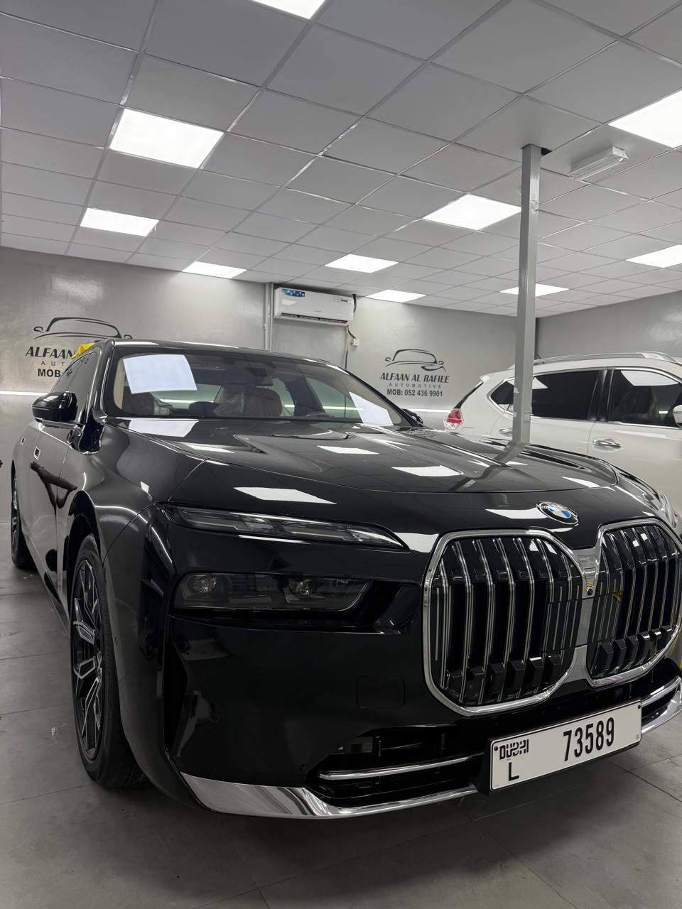 Black BMW X7 at Alfaan auto care Sharjah